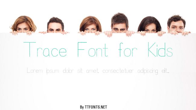 Trace Font for Kids example
